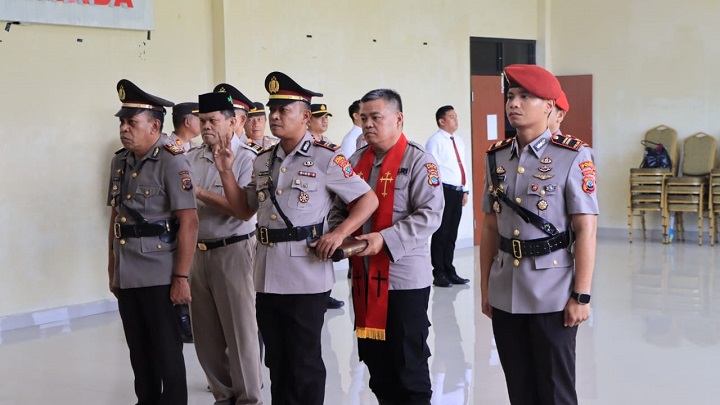 Polres Boltim Gelar Sertijab Tiga Pejabat Utama