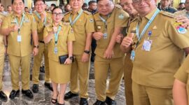 Bupati Bolaang Mongondow Timur Oskar Manoppo menghadiri Rakornas TPAKD 2026 di JIExpo Kemayoran, Jakarta, yang dibuka Presiden RI Prabowo Subianto, Kamis (22/10/2026).