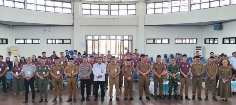 Bupati Bolaang Mongondow Timur Oskar Manoppo menghadiri Sekolah Lapang Gempa Bumi dan Tsunami 2026 di Kantor Bupati Boltim.